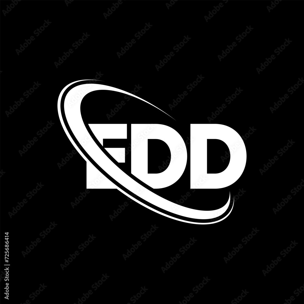 EDD logo. EDD letter. EDD letter logo design. Initials EDD logo linked with circle and uppercase monogram logo. EDD typography for technology, business and real estate brand.