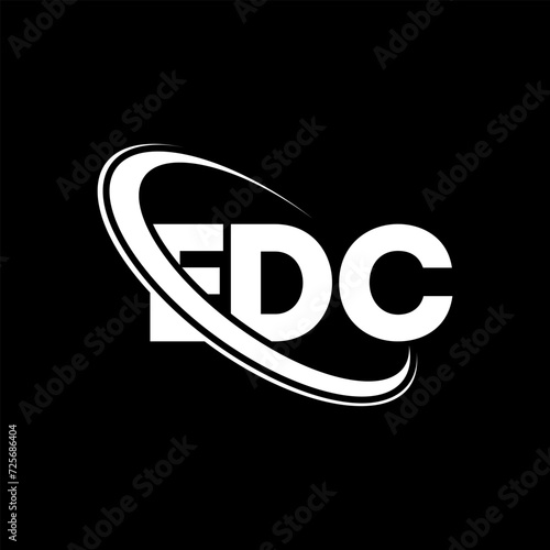 EDC logo. EDC letter. EDC letter logo design. Initials EDC logo linked with circle and uppercase monogram logo. EDC typography for technology, business and real estate brand.