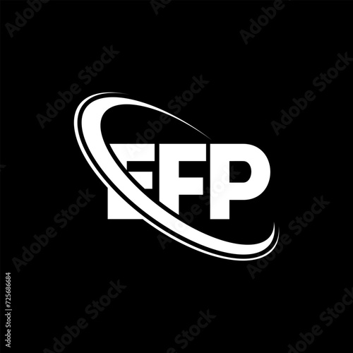 EFP logo. EFP letter. EFP letter logo design. Initials EFP logo linked with circle and uppercase monogram logo. EFP typography for technology, business and real estate brand.