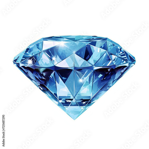 blue dimond vector on white background