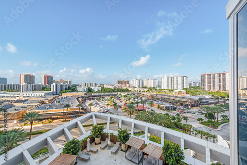 Balcony views over Miami Beach Florida