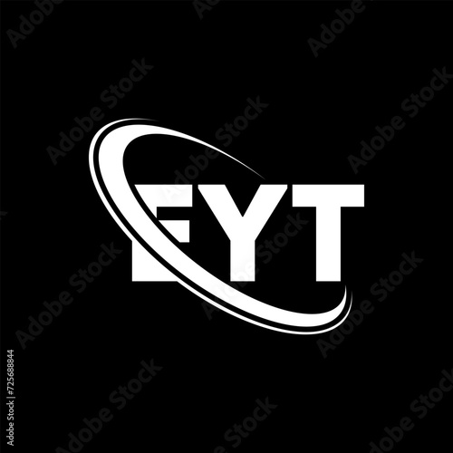 EYT logo. EYT letter. EYT letter logo design. Initials EYT logo linked with circle and uppercase monogram logo. EYT typography for technology, business and real estate brand. photo