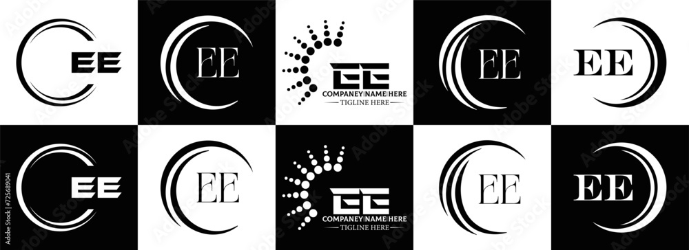 EE logo. E E design. WhitE EE letter. EE, E E letter logo SET design. Initial letter EE linked circle uppercase monogram logo. E E letter logo SET vector design. EE letter logo design
EE logo. E E design. WhitE EE letter. EE, E E letter logo SET design. Initial letter EE linked circle uppercase monogram logo. E E letter logo SET vector design. EE letter logo design
