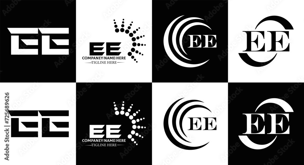 EE logo. E E design. WhitE EE letter. EE, E E letter logo SET design. Initial letter EE linked circle uppercase monogram logo. E E letter logo SET vector design. EE letter logo design
EE logo. E E design. WhitE EE letter. EE, E E letter logo SET design. Initial letter EE linked circle uppercase monogram logo. E E letter logo SET vector design. EE letter logo design