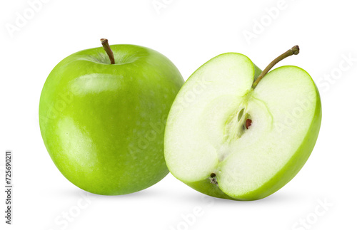 green apple isolated on transparent png