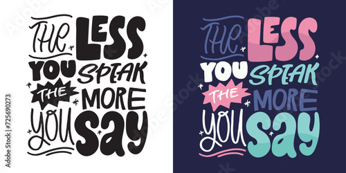 Cute hand drawn doodle lettering postcard, lettering print t-shirt design, 100% vector design.