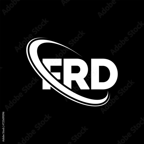 FRD logo. FRD letter. FRD letter logo design. Initials FRD logo linked with circle and uppercase monogram logo. FRD typography for technology, business and real estate brand.