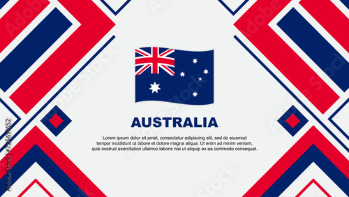 Wallpaper Mural Australia Flag Abstract Background Design Template. Australia Independence Day Banner Wallpaper Vector Illustration. Australia Flag Torontodigital.ca