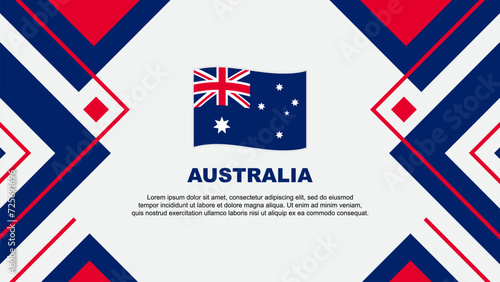 Wallpaper Mural Australia Flag Abstract Background Design Template. Australia Independence Day Banner Wallpaper Vector Illustration. Australia Illustration Torontodigital.ca