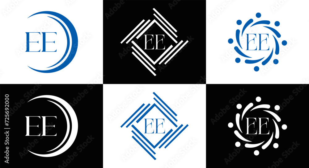 EE logo. E E design. WhitE EE letter. EE, E E letter logo SET design. Initial letter EE linked circle uppercase monogram logo. E E letter logo SET vector design. EE letter logo design
EE logo. E E design. WhitE EE letter. EE, E E letter logo SET design. Initial letter EE linked circle uppercase monogram logo. E E letter logo SET vector design. EE letter logo design