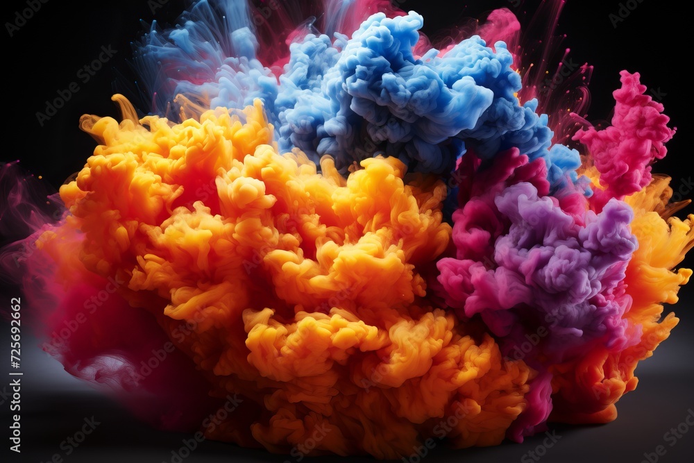 background of paint balls and colorful abstract powders on a background of bed tones background of paint balls and colorful abstract powders on a background of bed tones
