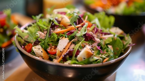 salad in bowl ,Italian food bean salad mixed vegetable