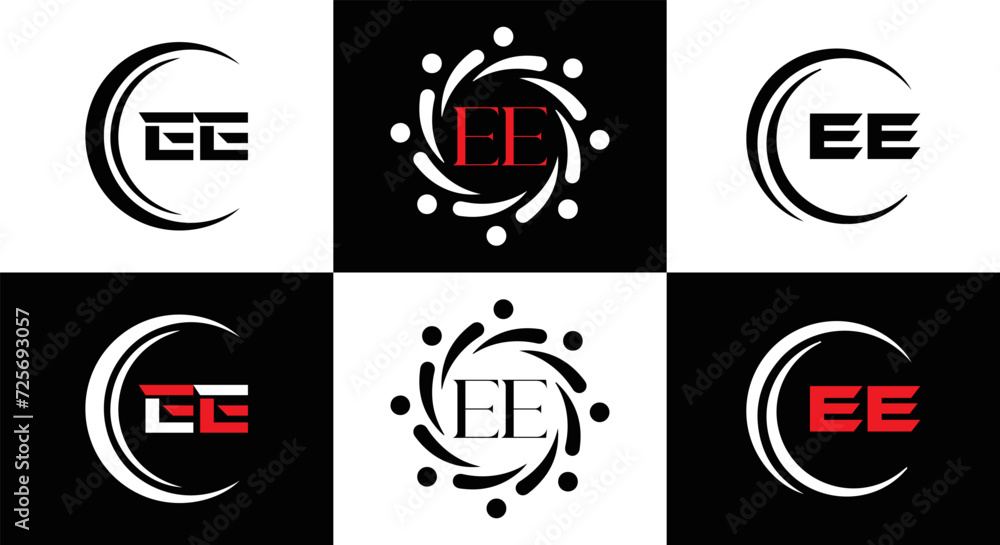 EE logo. E E design. WhitE EE letter. EE, E E letter logo SET design. Initial letter EE linked circle uppercase monogram logo. E E letter logo SET vector design. EE letter logo design
EE logo. E E design. WhitE EE letter. EE, E E letter logo SET design. Initial letter EE linked circle uppercase monogram logo. E E letter logo SET vector design. EE letter logo design