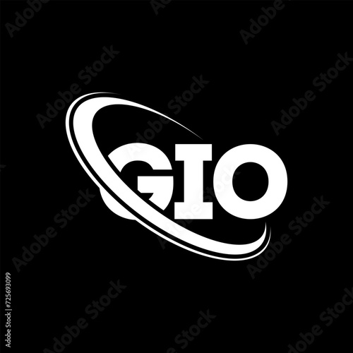 GIO logo. GIO letter. GIO letter logo design. Initials GIO logo linked with circle and uppercase monogram logo. GIO typography for technology, business and real estate brand.