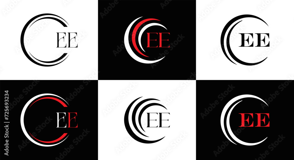 EE logo. E E design. WhitE EE letter. EE, E E letter logo SET design. Initial letter EE linked circle uppercase monogram logo. E E letter logo SET vector design. EE letter logo design
EE logo. E E design. WhitE EE letter. EE, E E letter logo SET design. Initial letter EE linked circle uppercase monogram logo. E E letter logo SET vector design. EE letter logo design