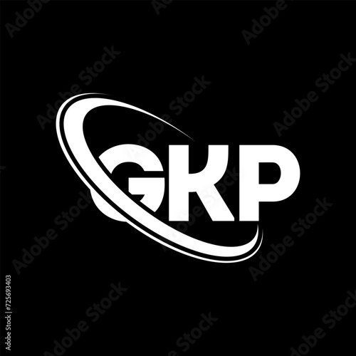 GKP logo. GKP letter. GKP letter logo design. Initials GKP logo linked with circle and uppercase monogram logo. GKP typography for technology, business and real estate brand. photo