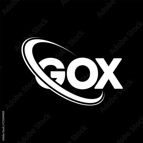 GOX logo. GOX letter. GOX letter logo design. Initials GOX logo linked with circle and uppercase monogram logo. GOX typography for technology, business and real estate brand. photo