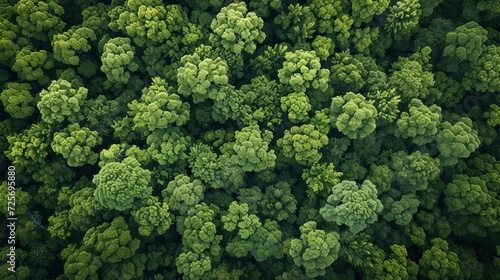 Aerial top view forest tree, Rainforest ecosystem and healthy environment concept and background, Texture of green tree forest view from above © Emil