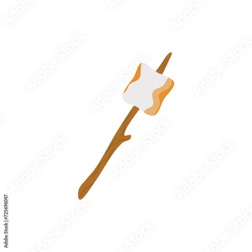 Marshmallow And Stick Illustration 