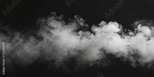Black and white photo capturing smoke billowing out of a pipe. Suitable for various applications