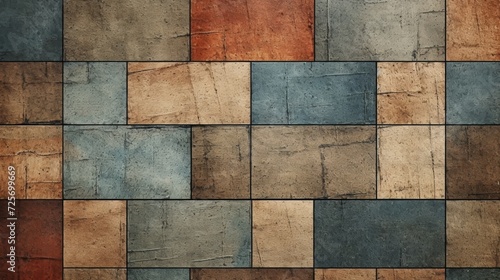A wall made up of different colored tiles. Perfect for interior design inspiration or adding a pop of color to any space