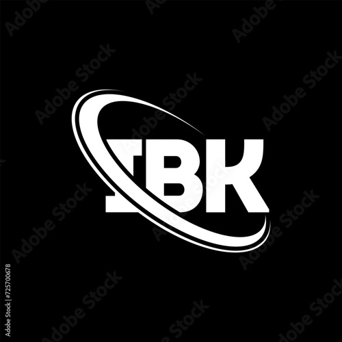 IBK logo. IBK letter. IBK letter logo design. Intitials IBK logo linked with circle and uppercase monogram logo. IBK typography for technology, business and real estate brand.