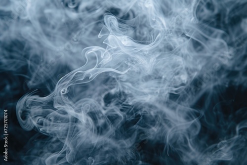 Smoke captured in a close up shot on a black background. Can be used to create a mysterious or dramatic atmosphere in various design projects