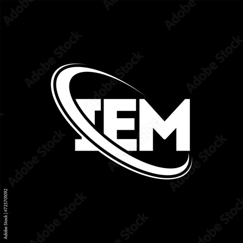 IEM logo. IEM letter. IEM letter logo design. Initials IEM logo linked with circle and uppercase monogram logo. IEM typography for technology, business and real estate brand. photo