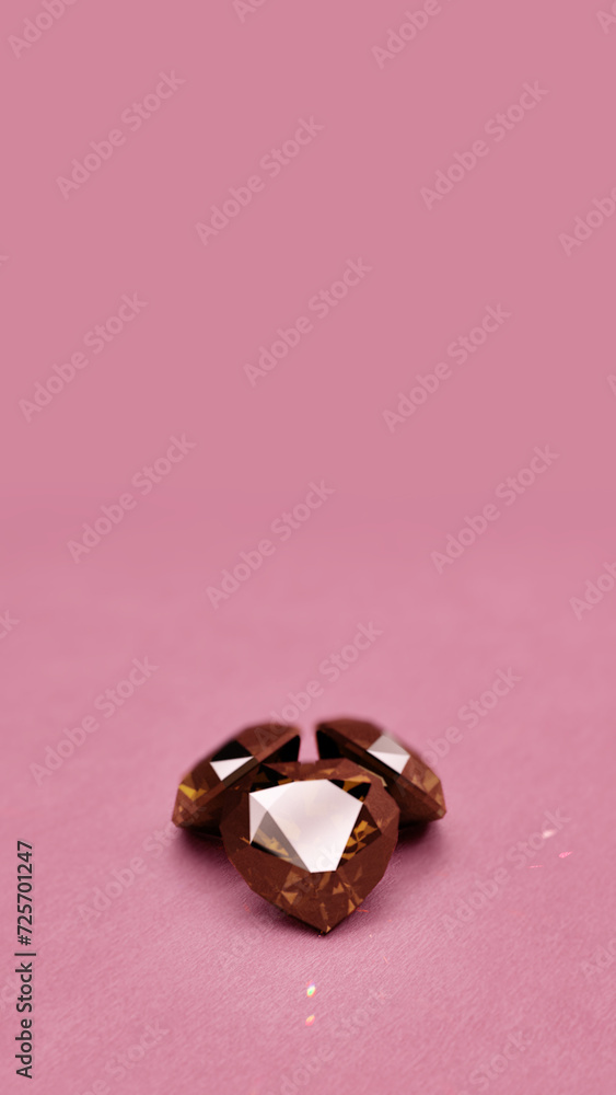 Chocolate Diamonds Hearts Display Chocolate Diamonds Hearts Display