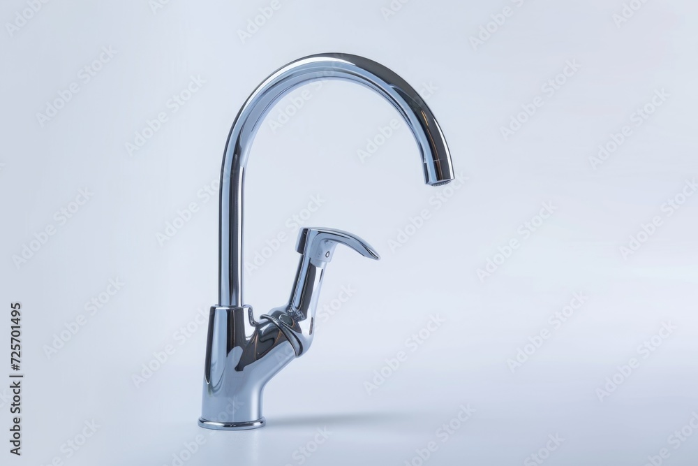A sleek and modern kitchen faucet with a chrome finish. Perfect for adding a touch of elegance to any kitchen. A sleek and modern kitchen faucet with a chrome finish. Perfect for adding a touch of elegance to any kitchen.