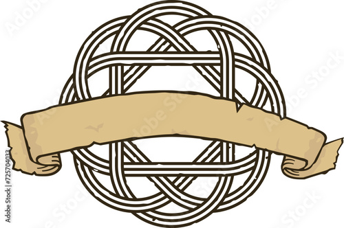 Parchment and Celtic Motif Emblem