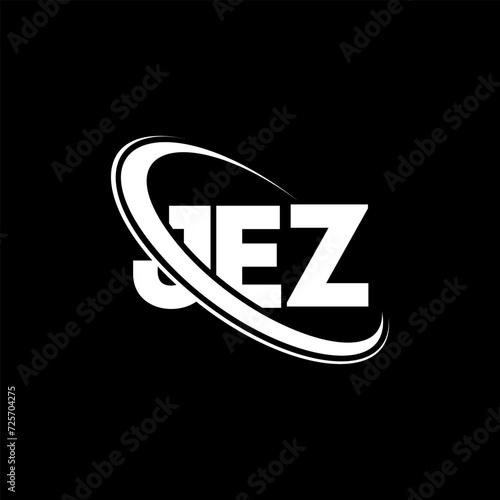 JEZ logo. JEZ letter. JEZ letter logo design. Initials JEZ logo linked with circle and uppercase monogram logo. JEZ typography for technology, business and real estate brand.