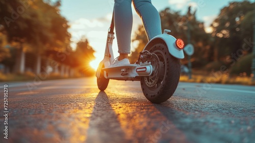 Sunset Ride on Electric Scooter