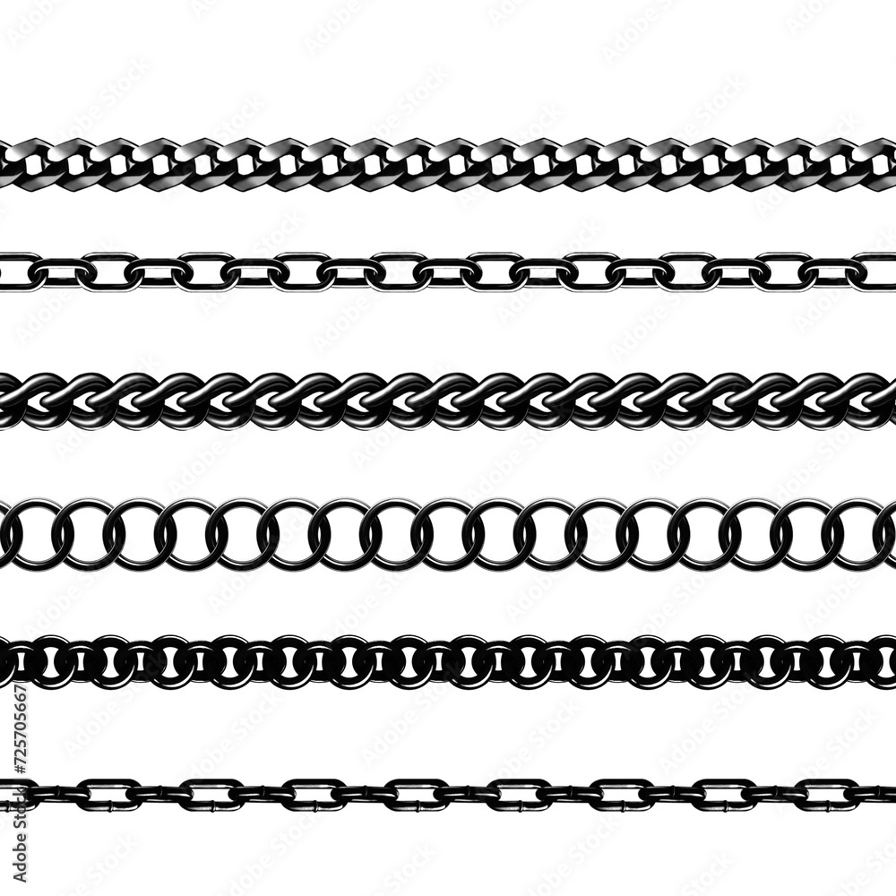 black chain PNG transparent image