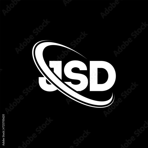 JSD logo. JSD letter. JSD letter logo design. Initials JSD logo linked with circle and uppercase monogram logo. JSD typography for technology, business and real estate brand.