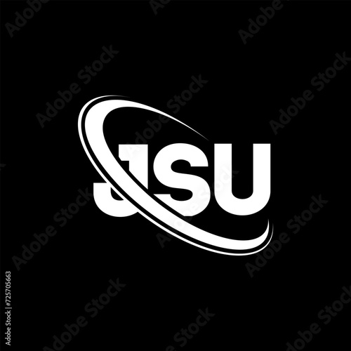 JSU logo. JSU letter. JSU letter logo design. Initials JSU logo linked with circle and uppercase monogram logo. JSU typography for technology, business and real estate brand. photo
