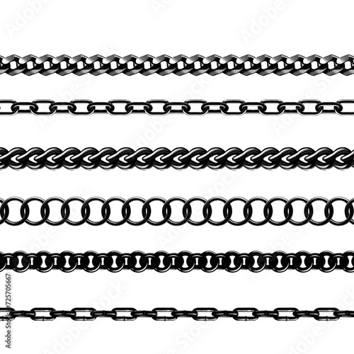 black chain PNG transparent image