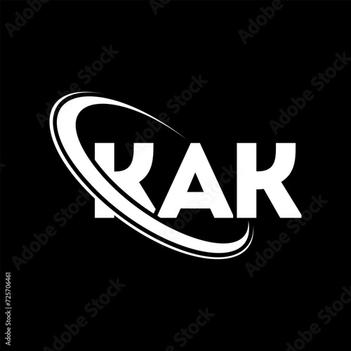 KAK logo. KAK letter. KAK letter logo design. Intitials KAK logo linked with circle and uppercase monogram logo. KAK typography for technology, business and real estate brand.