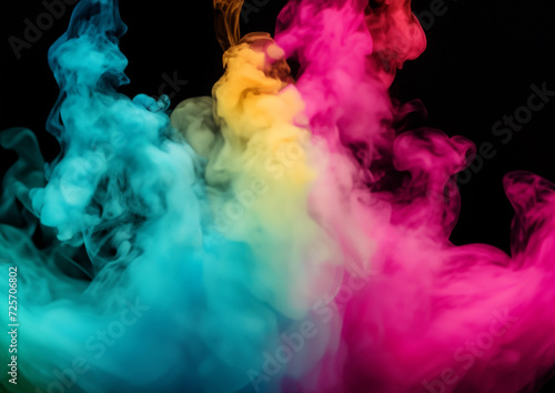 Colorful steam