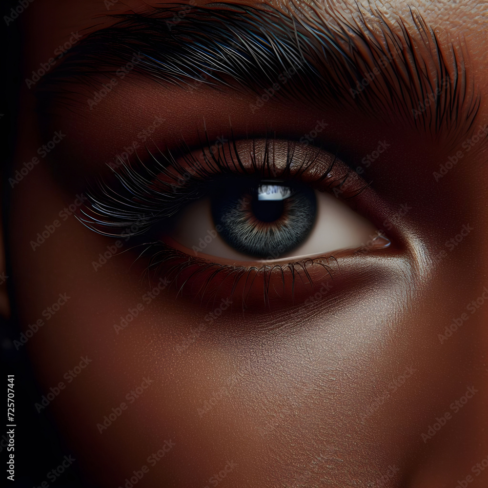 Fototapeta premium close up eye with long eyelashes photo