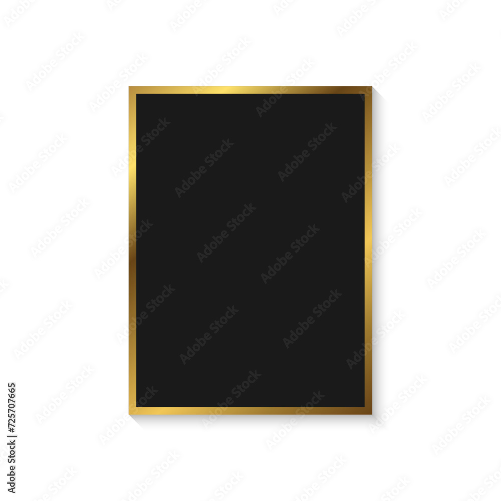 Black golden rectangle frame