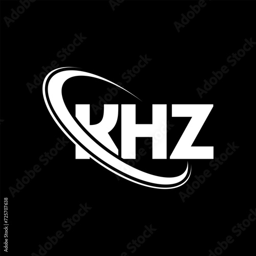 KHZ logo. KHZ letter. KHZ letter logo design. Initials KHZ logo linked with circle and uppercase monogram logo. KHZ typography for technology, business and real estate brand.