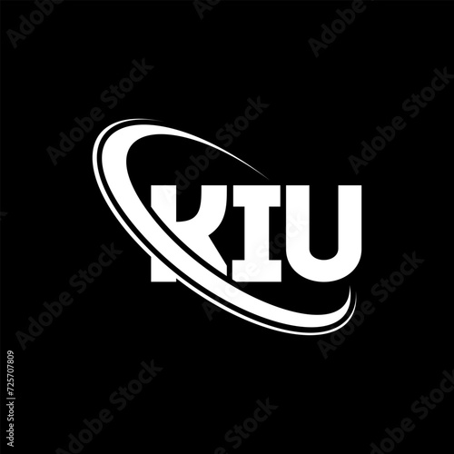 KIU logo. KIU letter. KIU letter logo design. Initials KIU logo linked with circle and uppercase monogram logo. KIU typography for technology, business and real estate brand. photo