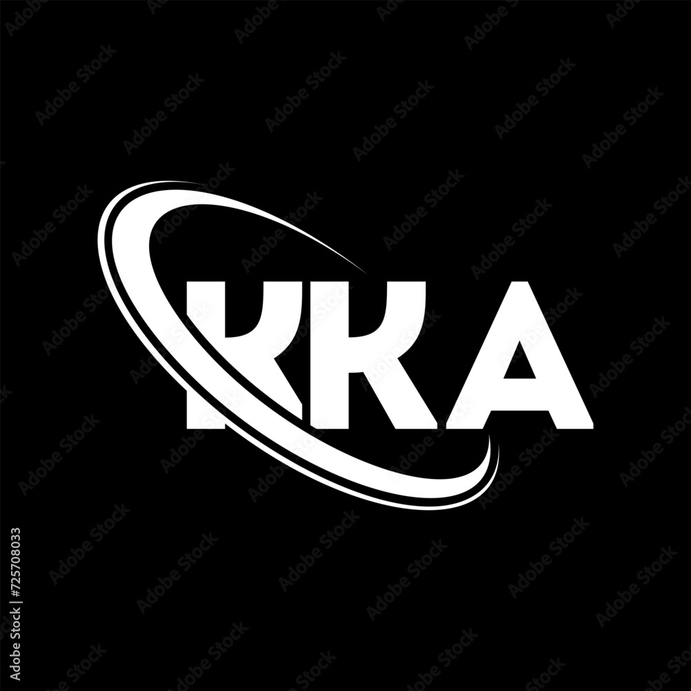 KKA logo. KKA letter. KKA letter logo design. Initials KKA logo linked with circle and uppercase monogram logo. KKA typography for technology, business and real estate brand.