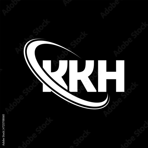 KKH logo. KKH letter. KKH letter logo design. Initials KKH logo linked with circle and uppercase monogram logo. KKH typography for technology, business and real estate brand.