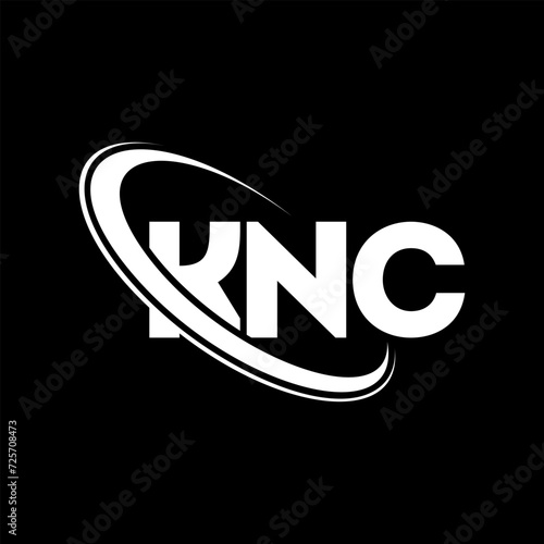 KNC logo. KNC letter. KNC letter logo design. Initials KNC logo linked with circle and uppercase monogram logo. KNC typography for technology, business and real estate brand. photo