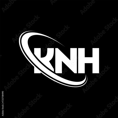 KNH logo. KNH letter. KNH letter logo design. Initials KNH logo linked with circle and uppercase monogram logo. KNH typography for technology, business and real estate brand.
