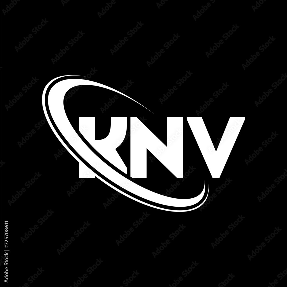 KNV logo. KNV letter. KNV letter logo design. Initials KNV logo linked with circle and uppercase monogram logo. KNV typography for technology, business and real estate brand.