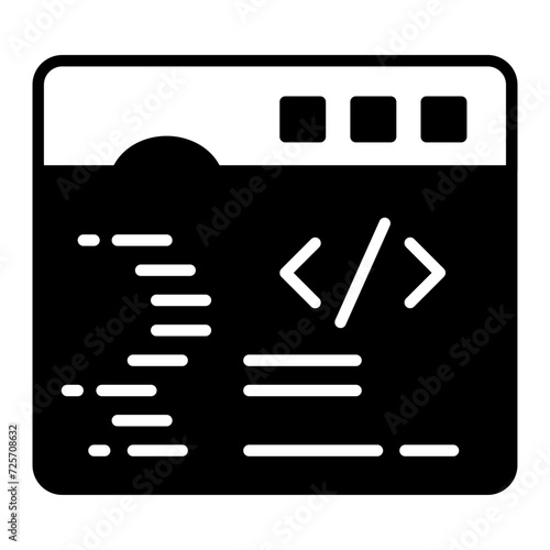 html standard markup language for documents designed concept, online code editor vector icon design, Web design and Development symbol, user interface or graphic sign, website engineering illustration