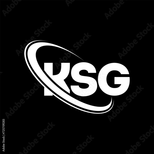 KSG logo. KSG letter. KSG letter logo design. Initials KSG logo linked with circle and uppercase monogram logo. KSG typography for technology, business and real estate brand. photo